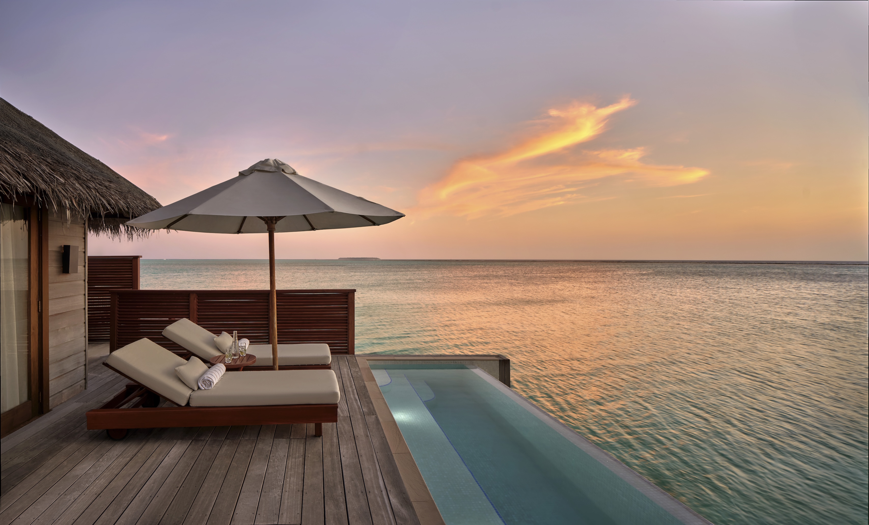 Conrad Maldives Rangali Island - Deluxe Water Villa with Pool - One Bedroom - Deck View